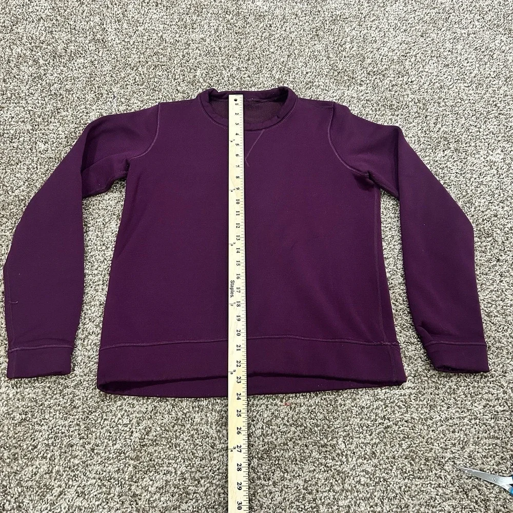 Lululemon Bordeaux Drama Cassis Burgundy Neoprene Fleece Pullover Crew Size 8
